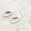 Derbyshire Blue John Butterfly Overlay Oval Drop Earrings