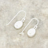 Derbyshire Blue John Sterling Silver Oval Drop Earrings
