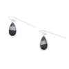 Derbyshire Blue John Sterling Silver Pear Shape Drop Earrings - DBJ770