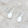 Derbyshire Blue John Sterling Silver Pear Shape Drop Earrings - DBJ770