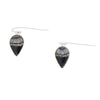 Derbyshire Blue John Sterling Silver Teardrop Shape Drop Earrings