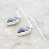 Derbyshire Blue John Sterling Silver Teardrop Shape Drop Earrings