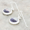 Derbyshire Blue John Sterling Silver Round Drop Earrings