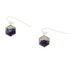 Derbyshire Blue John Sterling Silver Hexagonal Shape Drop Earrings