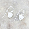 Derbyshire Blue John Sterling Silver Shield Shape Drop Earrings