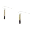 Derbyshire Blue John Sterling Silver Elongated Rectangle Drop Earrings
