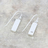 Derbyshire Blue John Sterling Silver Rectangular Drop Earrings