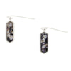Derbyshire Blue John Sterling Silver Crystal Shape Drop Earrings