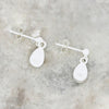 Blue Goldstone Sterling Silver Pear Shape Drop Earrings - DBJ785