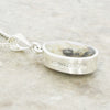Derbyshire Blue John Reversible Oval Pendant and Chain - DBJ792