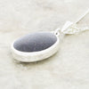 Derbyshire Blue John and Blue Goldstone Oval Pendant and Chain - DBJ800