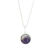 Derbyshire Blue John and Turquoise Round Pendant and Chain - DBJ806
