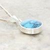 Derbyshire Blue John and Turquoise Round Pendant and Chain - DBJ806