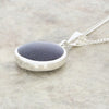 Derbyshire Blue John and Blue Goldstone Round Pendant and Chain - DBJ807