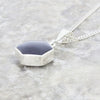 Derbyshire Blue John and Blue Goldstone Mini Hexagonal Pendant and Chain - DBJ808