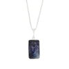 Derbyshire Blue John and Blue Goldstone Rectangular Pendant and Chain - DBJ812