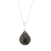 Derbyshire Blue John and Blue Goldstone Large Pear Shape Pendant and Chain - DBJ813
