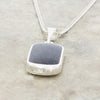 Derbyshire Blue John and Blue Goldstone Barrel Shape Pendant and Chain - DBJ817