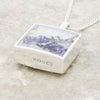 Derbyshire Blue John Reversible Square Pendant and Chain - DBJ820