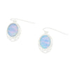 Opalique Sterling Silver Celtic Oval Drop Earrings - DBJ832