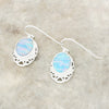 Opalique Sterling Silver Celtic Oval Drop Earrings - DBJ832