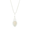 Opalique Sterling Silver Celtic Teardrop Pendant and Chain - DBJ834