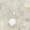 Opalique Sterling Silver Celtic Oval Pendant and Chain - DBJ835