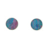 Opalique Sterling Silver Round Stud Earrings - DBJ837