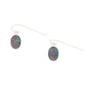 Opalique Sterling Silver Oval Drop Earrings - DBJ839