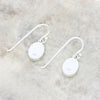 Opalique Sterling Silver Oval Drop Earrings - DBJ839