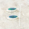 Green Opalique Sterling Silver Marquise Drop Earrings - DBJ840