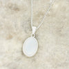 Opalique Sterling Silver Oval Shape Pendant and Chain - DBJ845