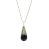 Derbyshire Blue John Pear Shape Pendant and Chain - DBJ852