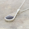 Derbyshire Blue John Pear Shape Pendant and Chain - DBJ852