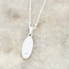 Derbyshire Blue John Small Oval Pendant and Chain - DBJ856