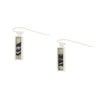 Derbyshire Blue John Sterling Silver Slim Rectangular Drop Earrings - DBJ858