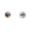 Derbyshire Blue John Sterling Silver Small Round Stud Earrings - DBJ859