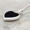 Derbyshire Blue John Reversible Heart Pendant and Chain - DBJ862