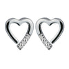 Hot Diamonds Romantic Silver Heart Earrings DE110