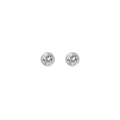 Hot Diamonds Tender White Topaz Silver Stud Earrings DE584