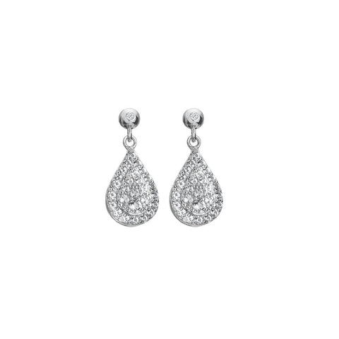 Hot Diamonds Glimmer White Topaz Drop Earrings DE735