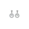 Hot Diamonds Orbit White Topaz Drop Earrings DE744