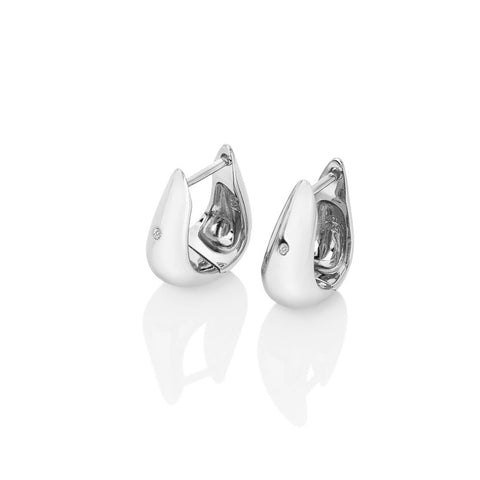 Hot Diamonds Sterling Silver Hoop Earrings DE793 - Soul Huggie Earrings