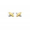 Hot Diamonds Sterling Silver Two Tone 'Kiss' Stud Earrings DE859