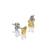 Hot Diamonds Sterling Silver Two Tone 'Kiss' Stud Earrings DE859