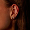 Hot Diamonds Sterling Silver 'Kiss' Cross Stud Earrings DE912