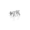 Hot Diamonds Sterling Silver 'Kiss' Cross Stud Earrings DE912