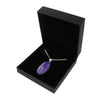 Charoite Sterling Silver Oval Pendant & Chain