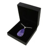 Charoite Sterling Silver Teardrop Shape Pendant & Chain