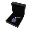 Charoite Sterling Silver Rectangular Shape Pendant & Chain